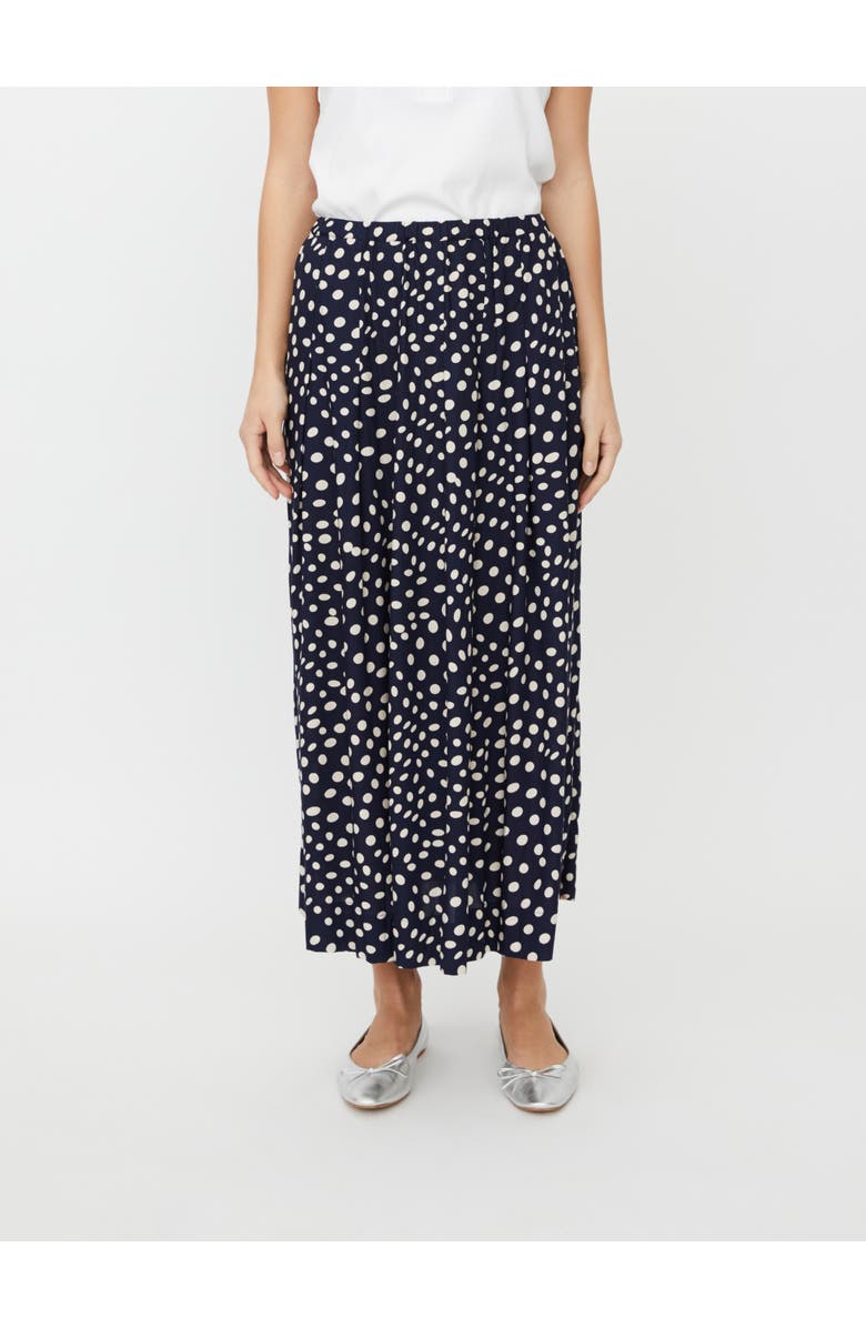 Masai Copenhagen MaSiffan Polka Dot Skirt, Main, color, Navy Blazer