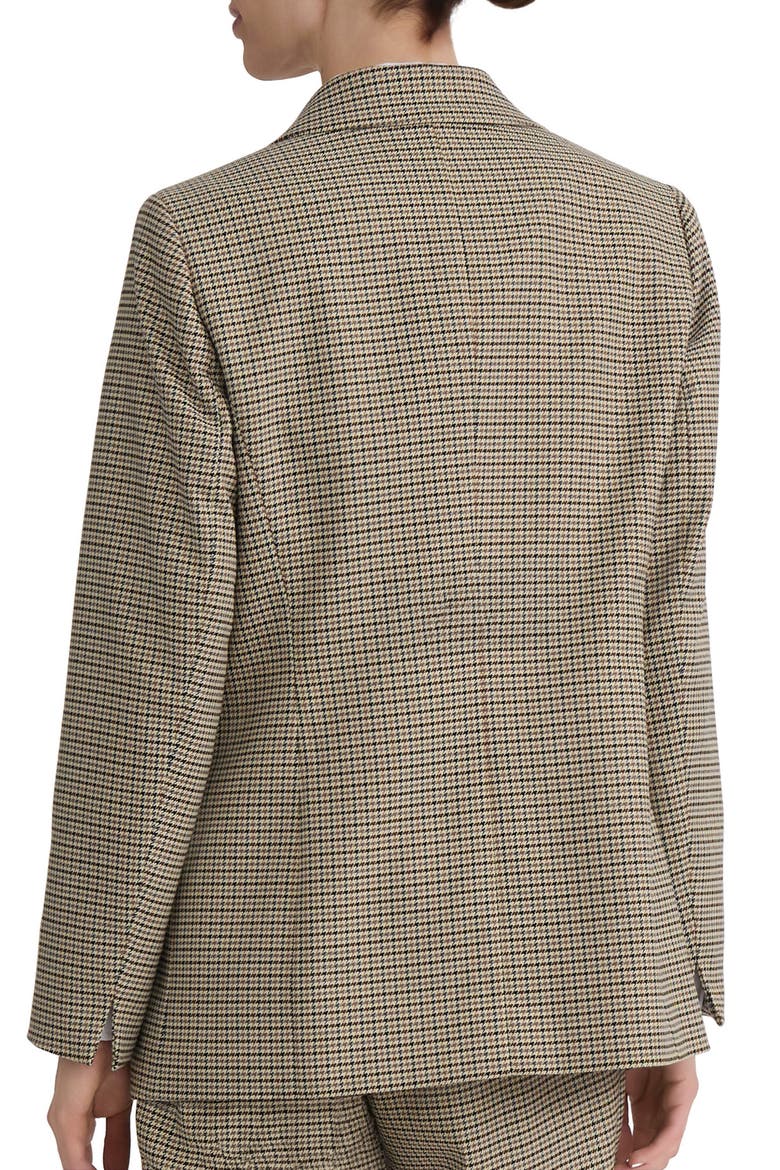 Houndstooth Longline Blazer, Alternate, color, NATURAL CAMEL MULTI