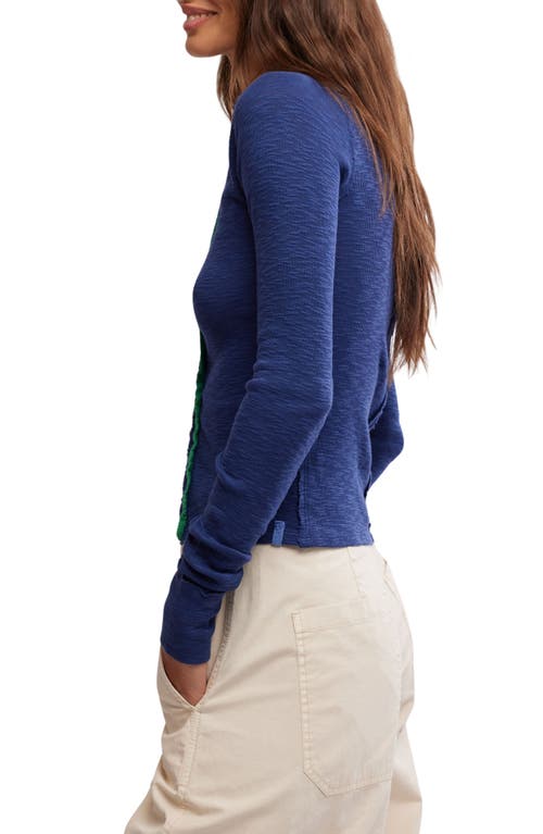 Free People Tipton Raw Edge Button-up Top