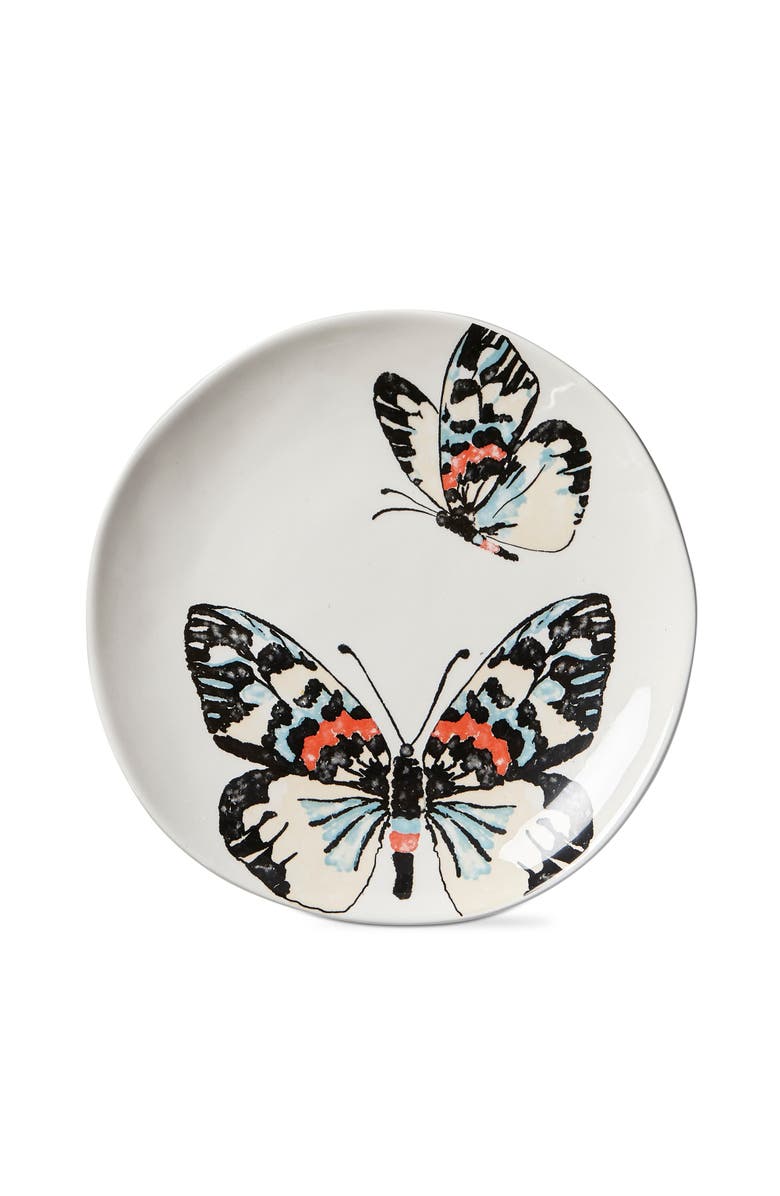 tag Double Butterfly Appetizer Plates Multicolor Ceramic Set, Main, color, Multicolored