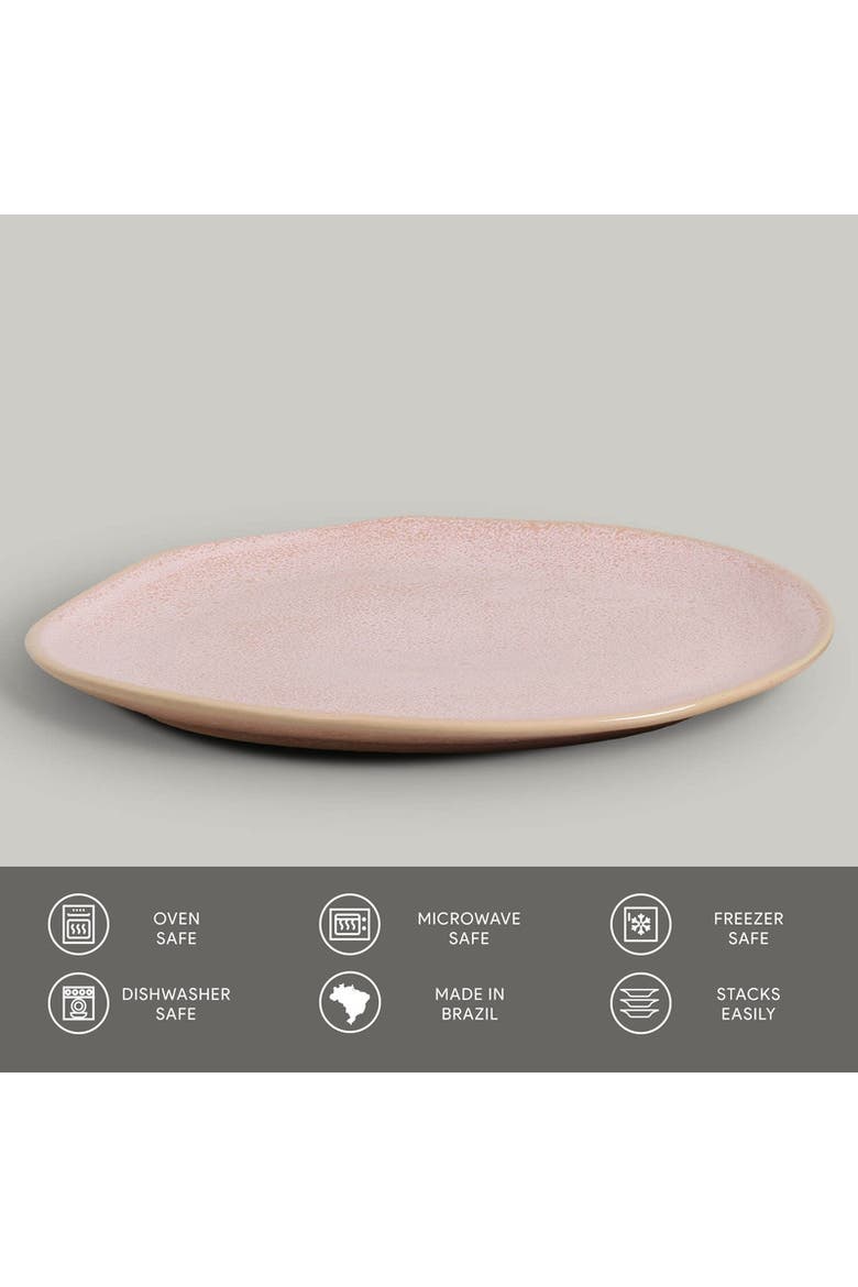 Oval Dinner Plate Set of 6, Alternate, color, Litchi