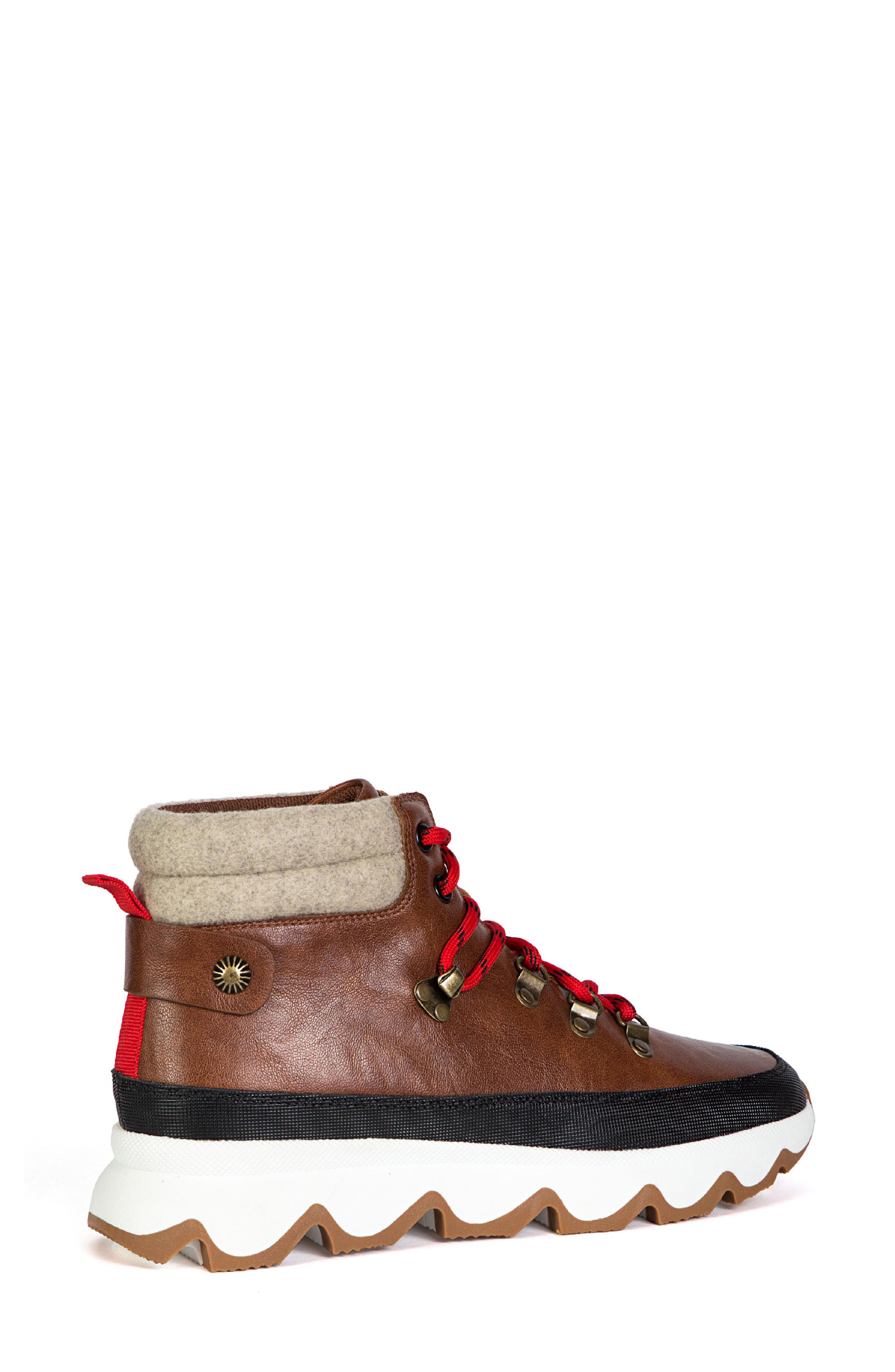 Sorento Water Resistant Faux Leather Boot, Alternate, color, WHISKEY
