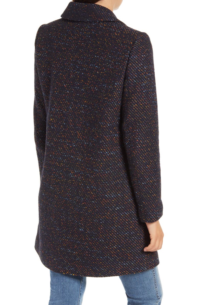 Sam Edelman Notch Collar Tweed Coat, Alternate, color, 