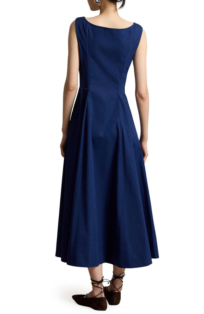 Polo Ralph Lauren Sleeveless Paneled Cotton Shirtdress, Alternate, color, East Side Royal