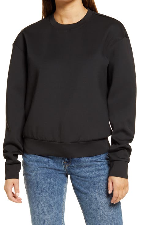 Scuba Crepe Boyfriend Sweatshirt