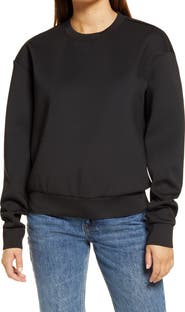 Good American Scuba Crepe Boyfriend Sweatshirt