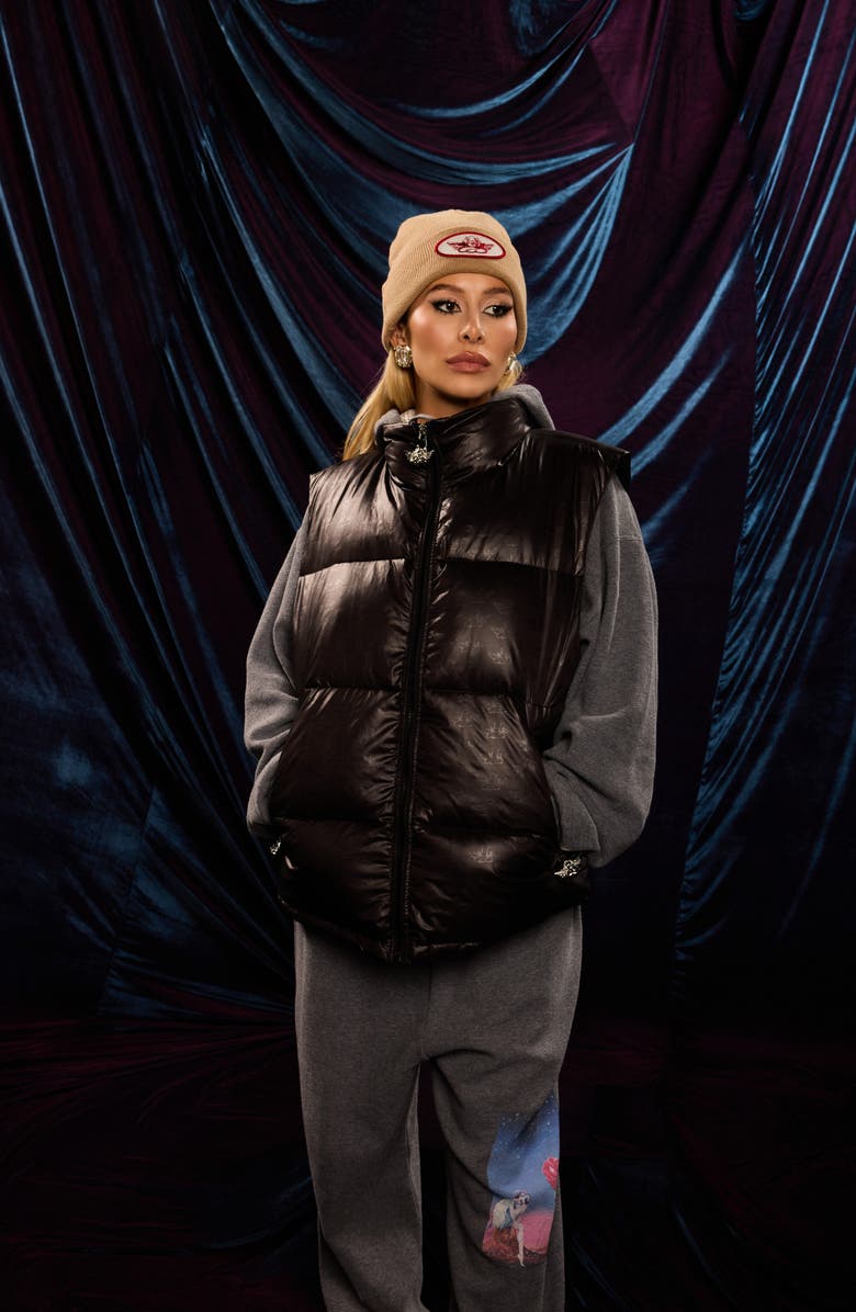 BOYS LIE Embossed Logo Water Resistant Puffer Vest, Alternate, color, 