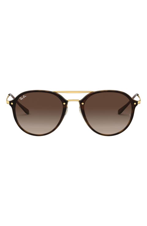 62mm Gradient Lens Aviator Sunglasses