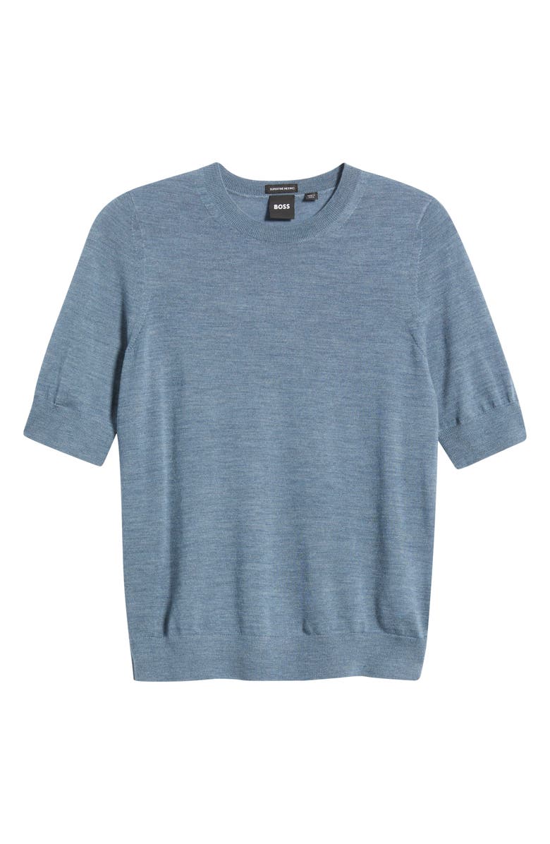 BOSS Farbella Short Sleeve Virgin Wool Sweater, Alternate, color, 