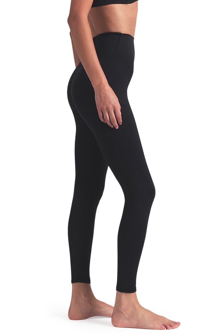 Matte High Waist Leggings, Alternate, color, OBSIDIAN