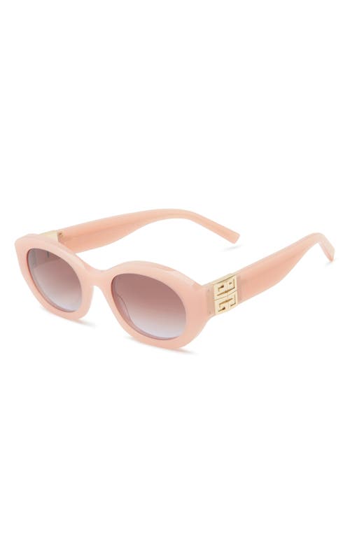 Givenchy 4g Oval Sunglasses In Matte Pink / Gradient Bordeaux