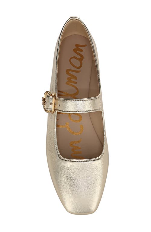Sam Edelman Michaela Mary Jane Flat In Gold