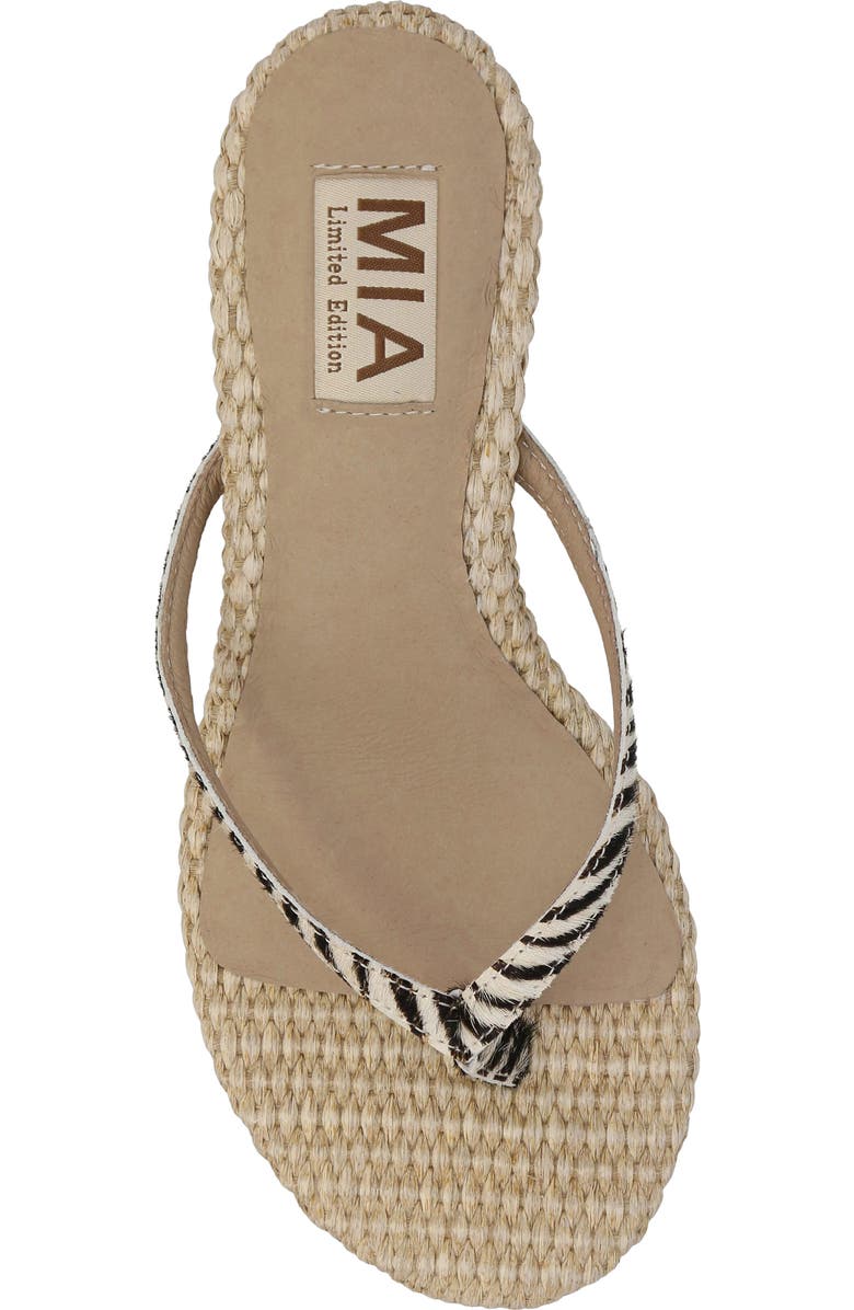 MIA Zania Genuine Calf Hair Sandal, Alternate, color, Zebra