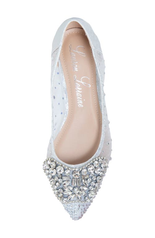LAUREN LORRAINE LAUREN LORRAINE COOL EMBELLISHED POINTED TOE FLAT 