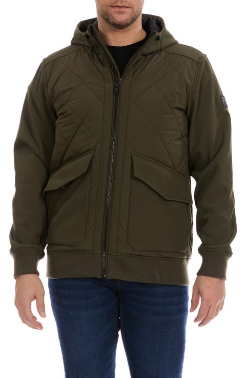 Hooded Quilted Bomber Jacket