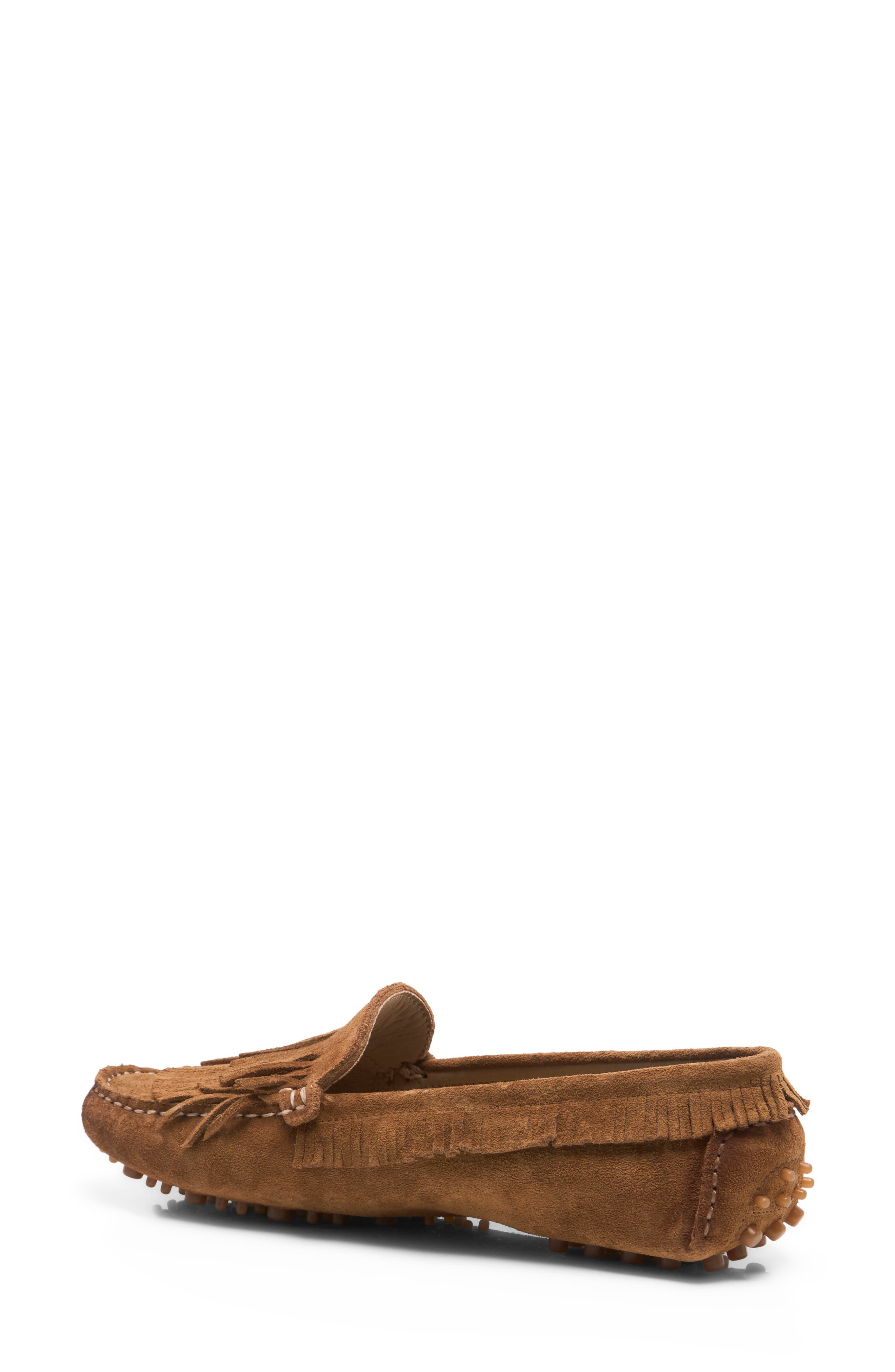 Freddie Fringe Loafer, Alternate, color, CAMEL SUEDE