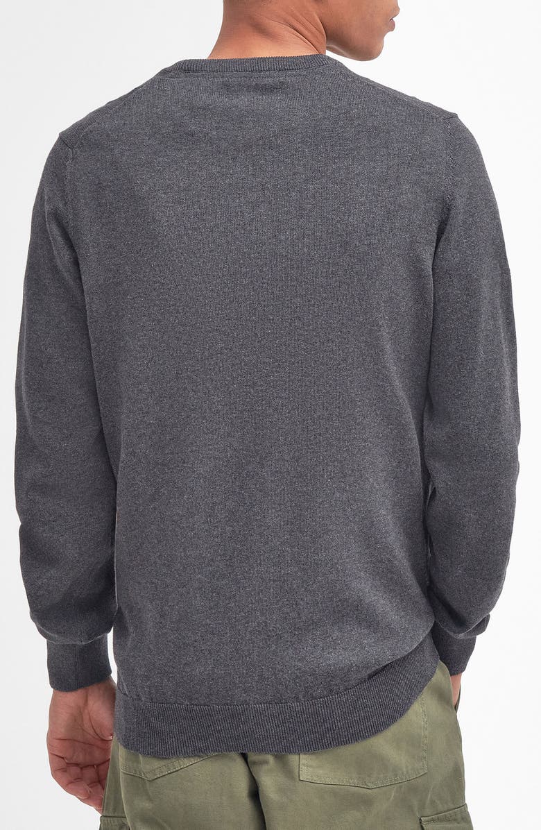 Barbour Pima Cotton Crewneck Sweater, Alternate, color, Charcoal