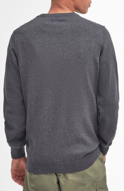 Barbour Pima Cotton Crewneck Sweater In Gray