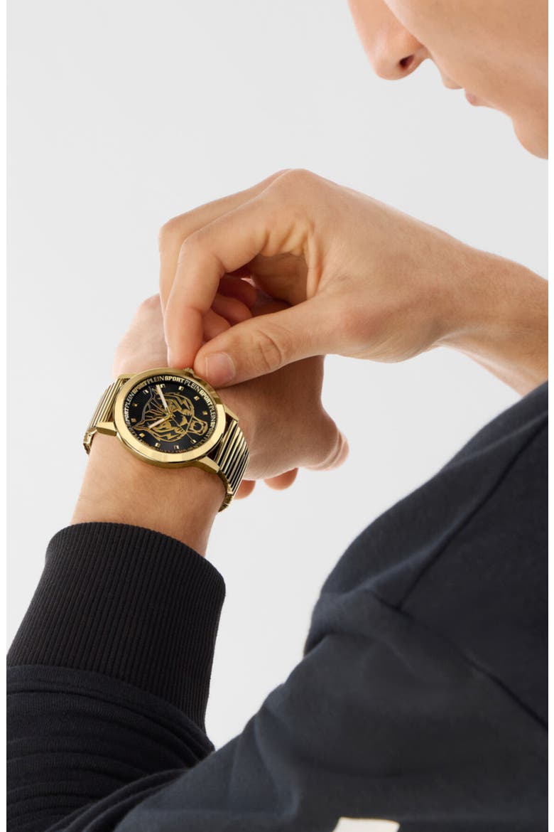 Iron Tiger Bracelet Watch, 44mm, Alternate, color, GOLD