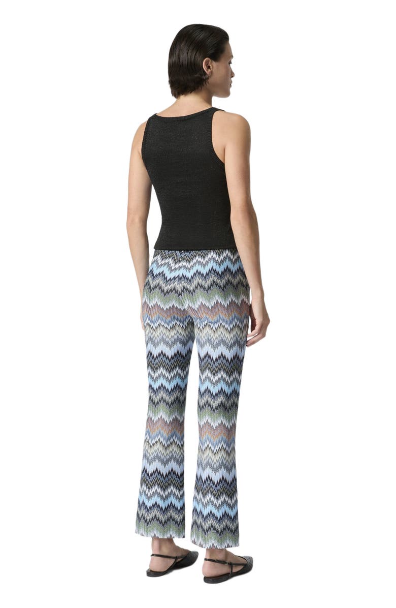 Missoni Snake-pattern Chevron Viscose Flared Trousers, Alternate, color, Green& Brown