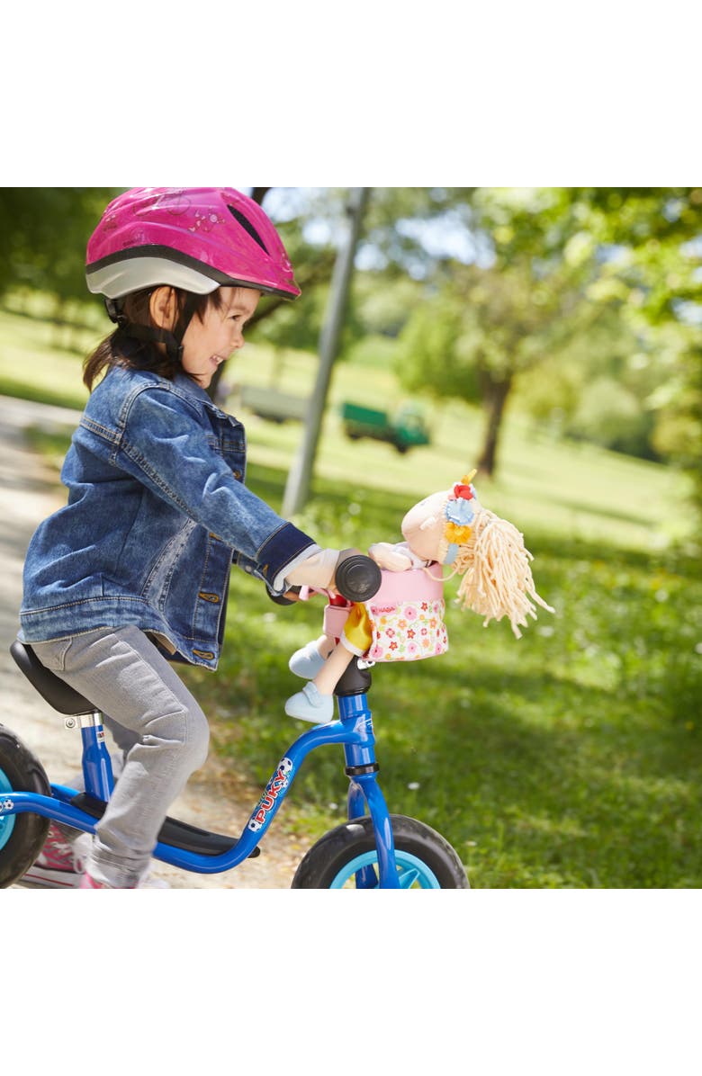 HABA Soft Doll's Bike Seat Flower Meadow - Attaches to Handlebars, Alternate, color, Pink Multi