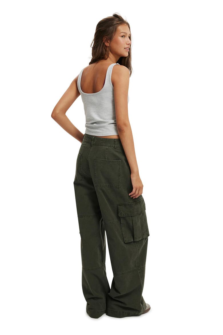Women's Benny Cargo Pant, Alternate, color, Dark Washed Green
