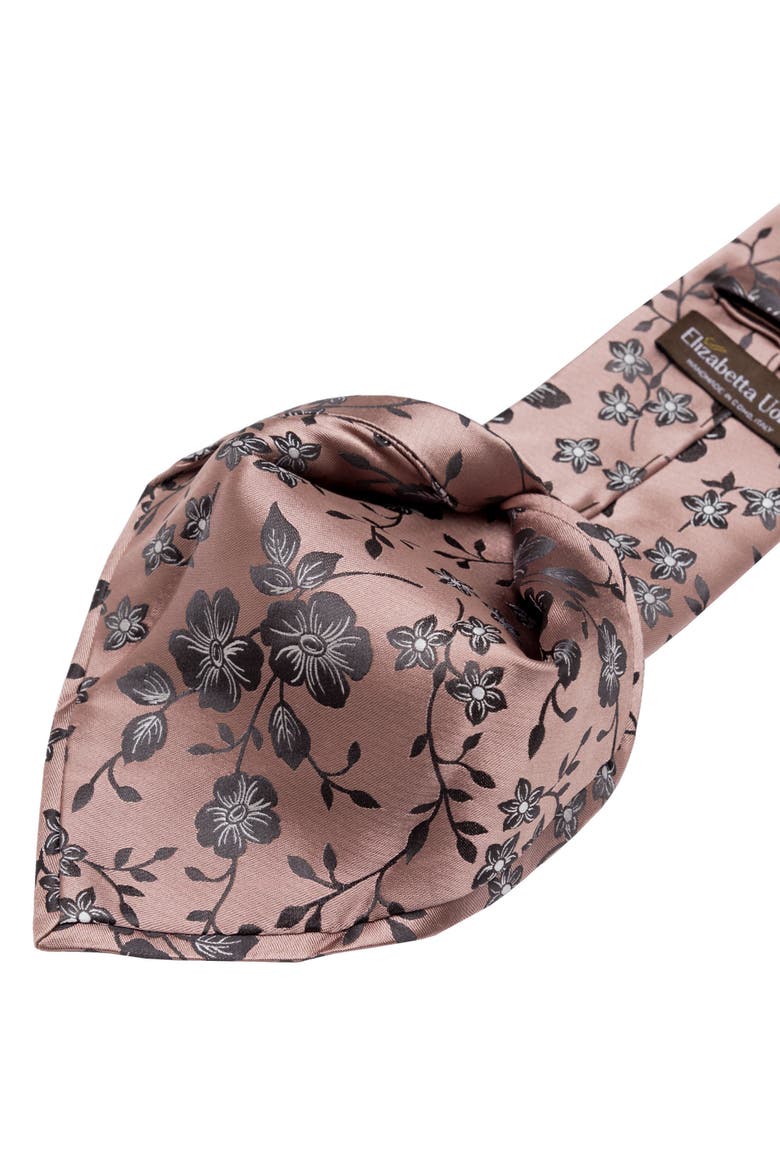 Silvio - Silk Jacquard Tie for Men, Alternate, color, Dusty Rose