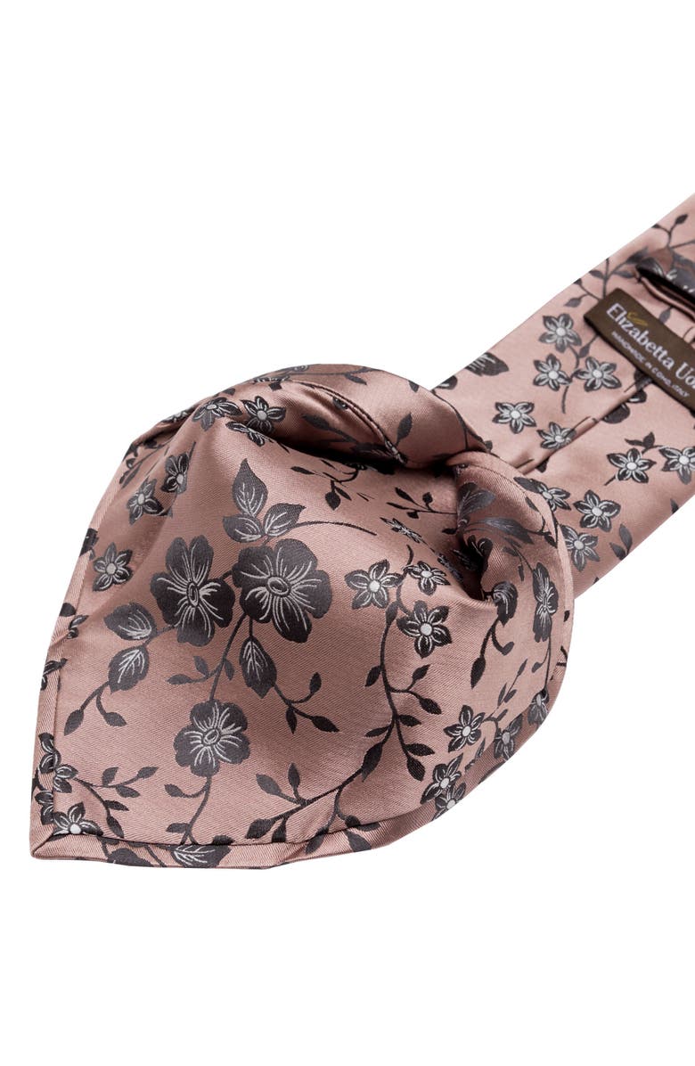 Elizabetta Silvio - Silk Jacquard Tie for Men, Alternate, color, Dusty Rose