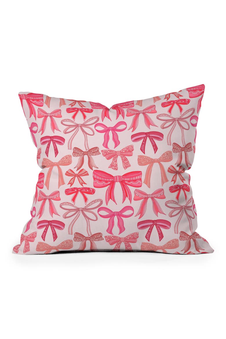 Pink Bows Accent Pillow, Main, color, PINK