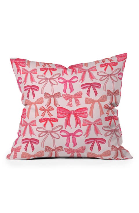Pink Bows Accent Pillow