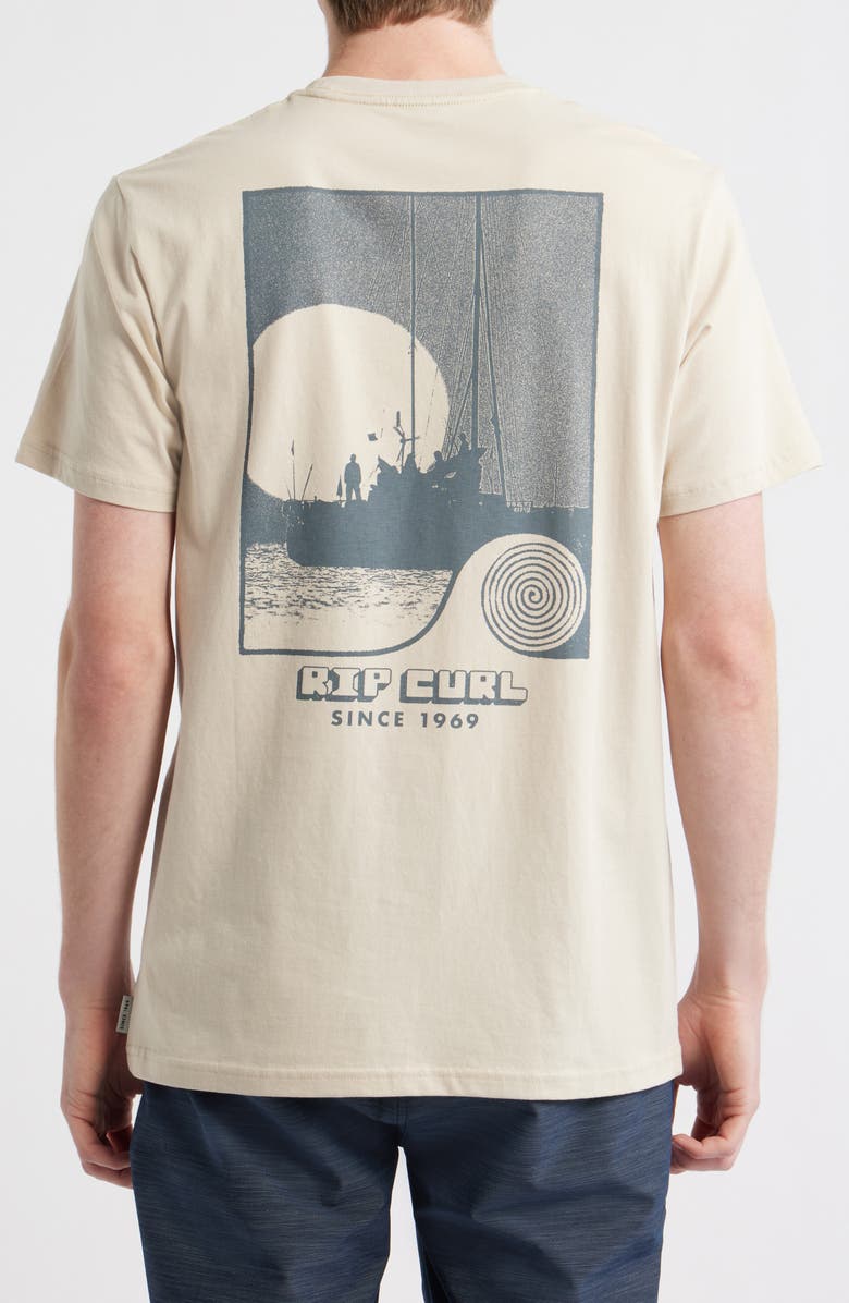 Rip Curl Artist of the Search Sailboat Cotton Graphic T-Shirt, Alternate, color, Vintage White