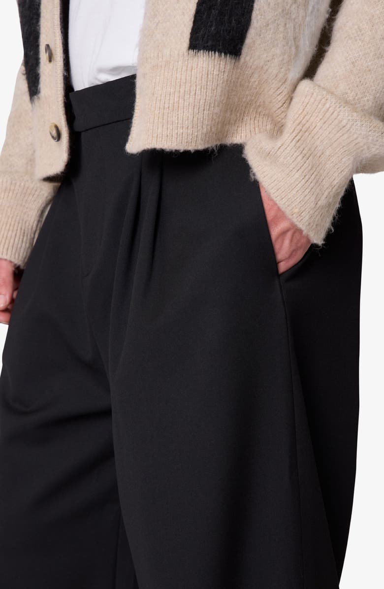 mnml Pleated Wide Leg Cotton Blend Pants, Alternate, color, 