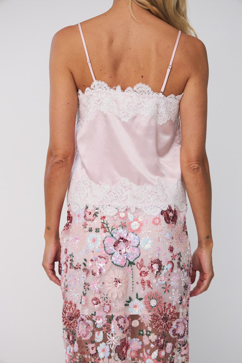 Everlycras Lace Trim Camisole Top, Alternate, color, Light Pink