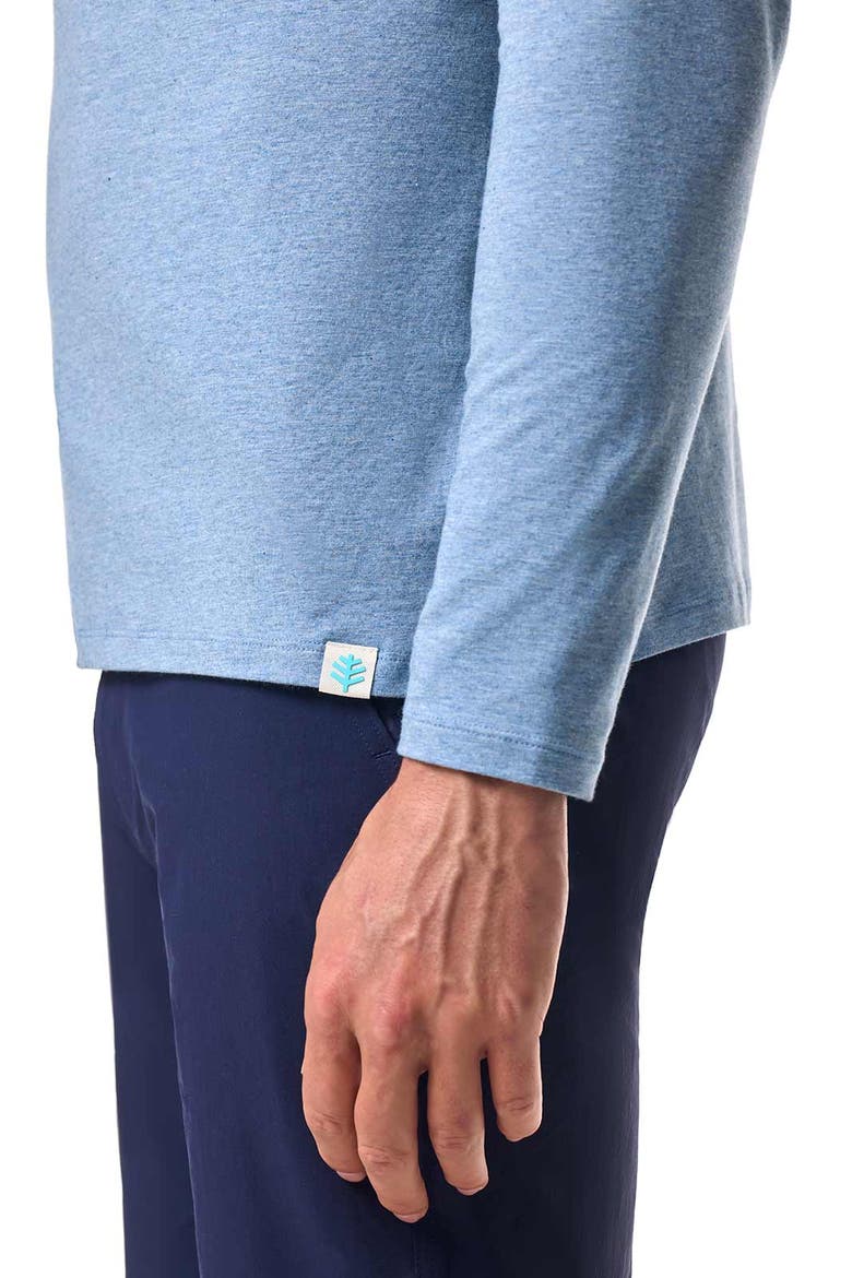 Men's Sonora Quarter-Zip, UPF 50+ Sun Protection, Alternate, color, Light Blue Heather