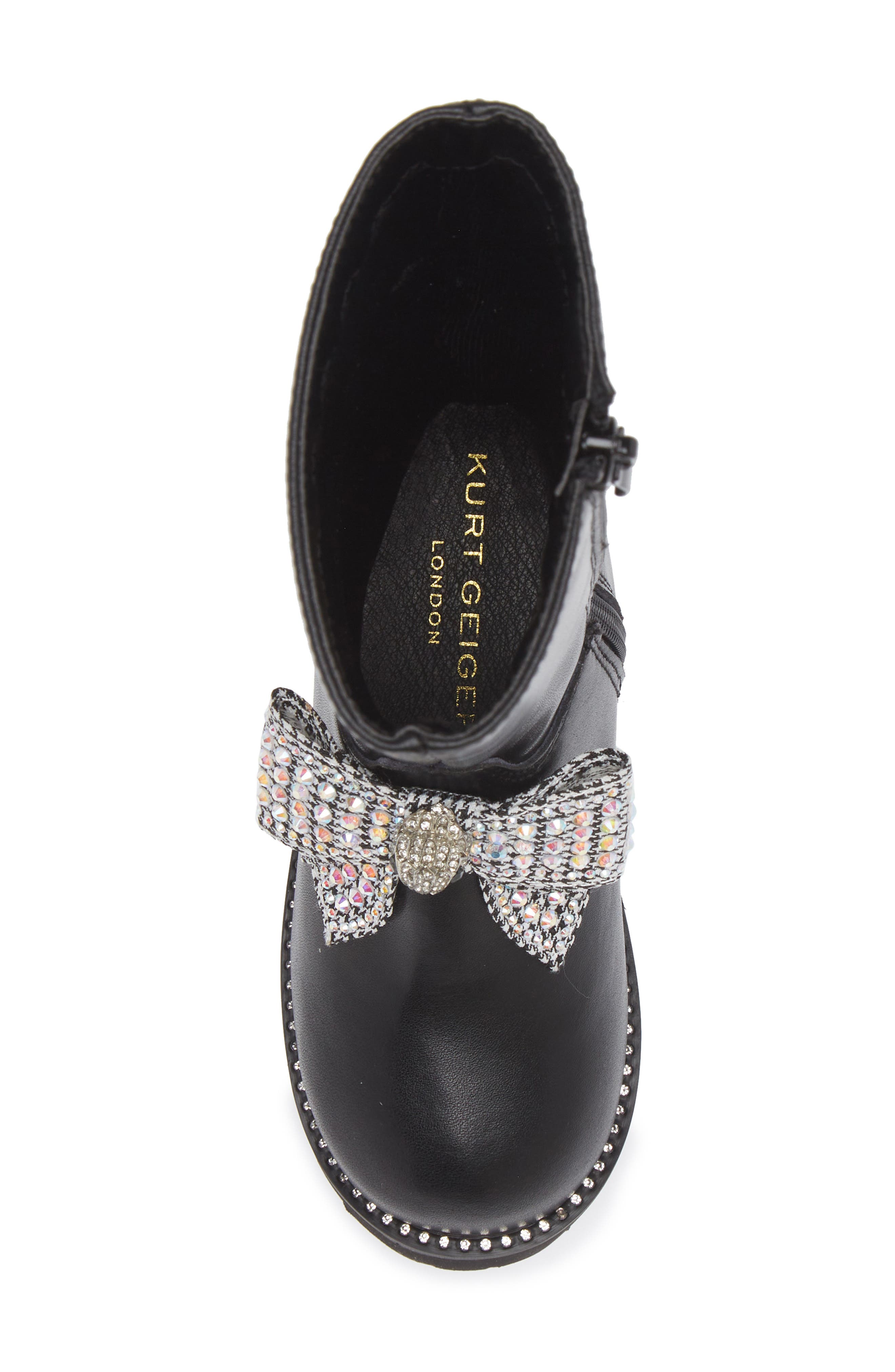 Kurt Geiger London Kids' Kensington Bow Boot, Alternate, color, Black