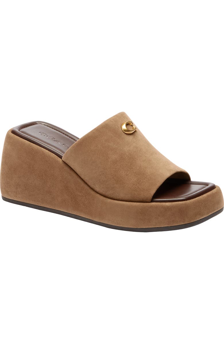 COACH Marie Platform Wedge Sandal, Main, color, Coconut
