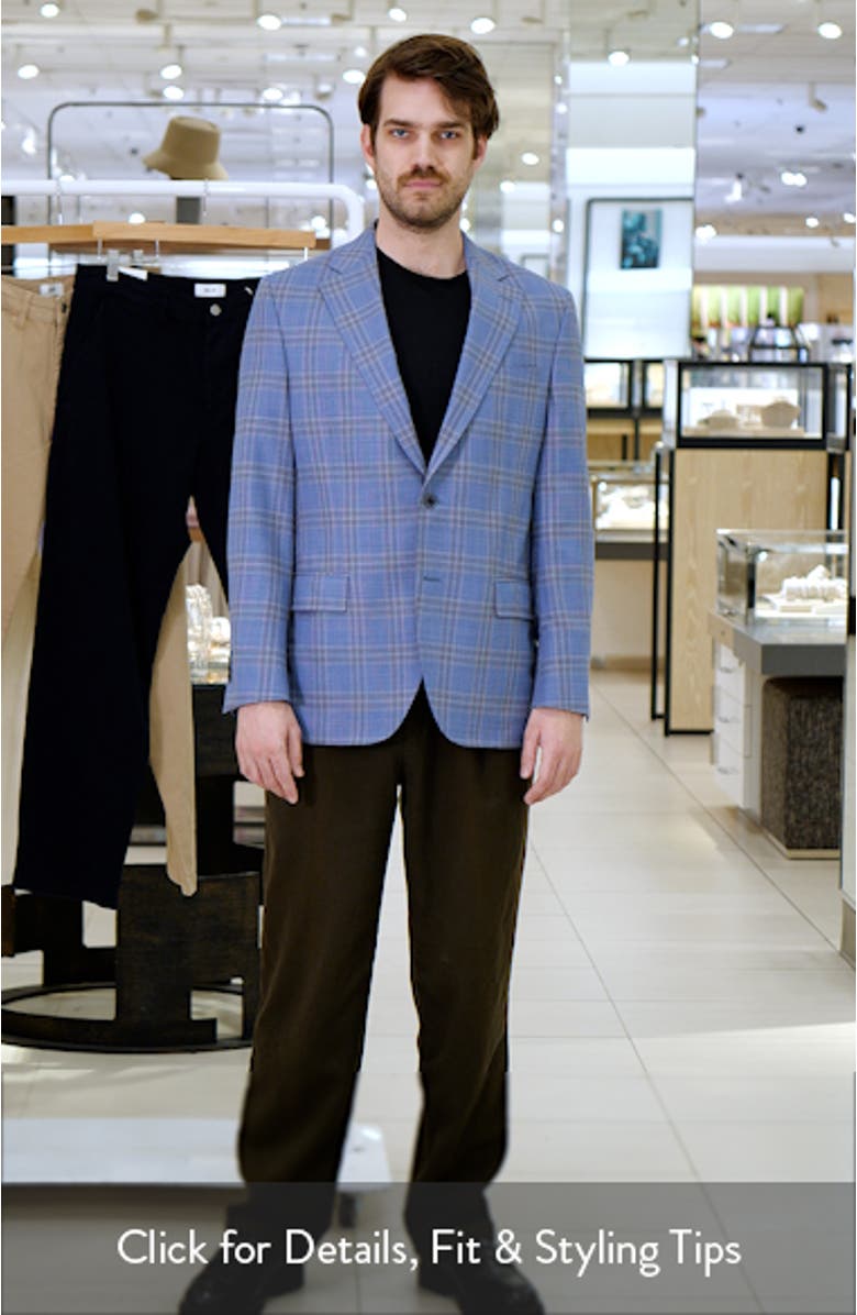 Hyperlight Soft Plaid Wool Sport Coat, sales video thumbnail