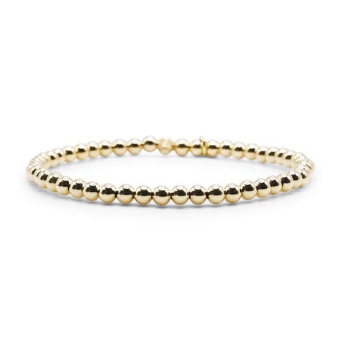 4mm Gold Filled Beaded Bracelet