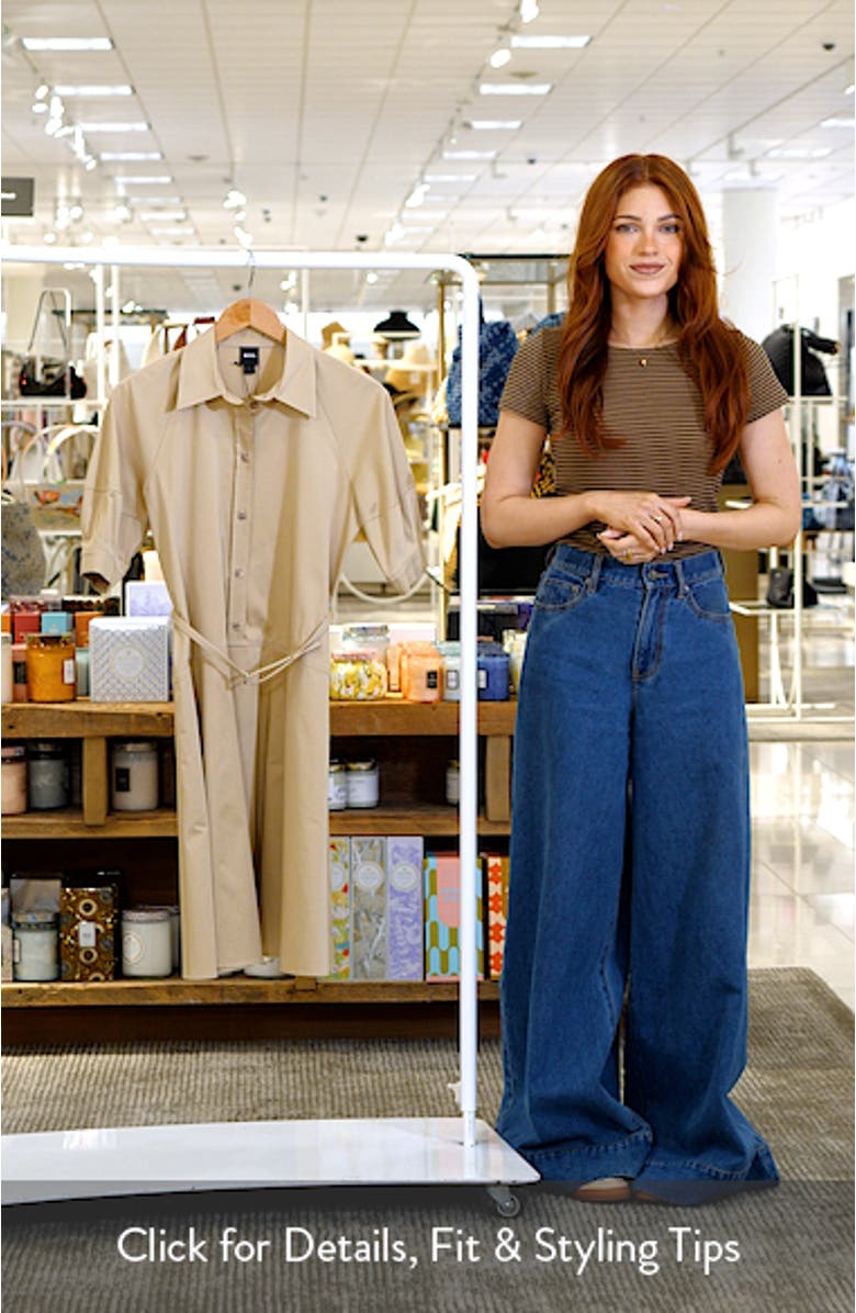 Delaurena Stretch Cotton Shirtdress, sales video thumbnail