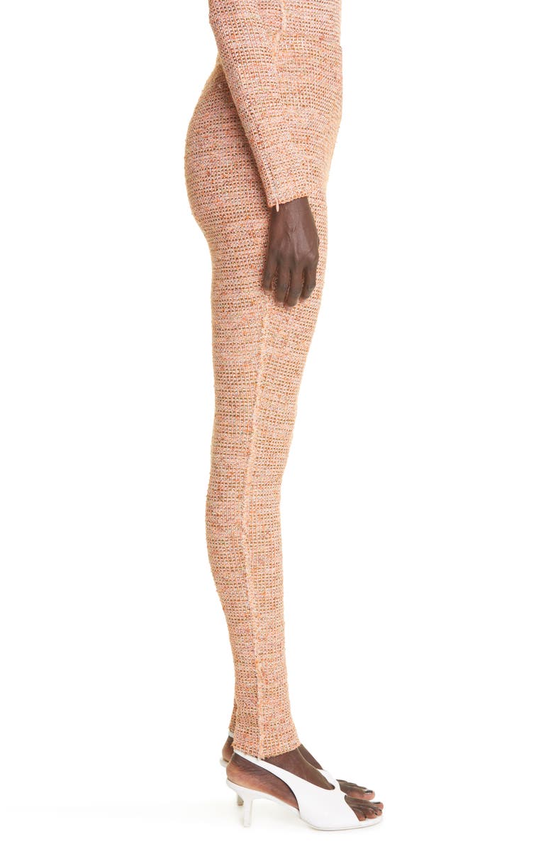 St. John Collection Bouclé Knit Leggings, Alternate, color, Medium Brown Multi