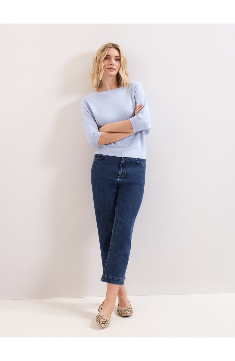 Phase Eight Cristine Batwing Boat-Neck Knit Jumper, Alternate, color, Blue