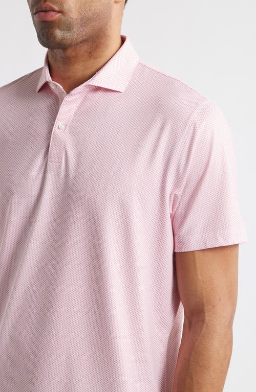 Johnnie-o Teo Microprint Prep-formance Golf Polo In Lobster