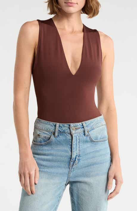 Alice + Olivia Olea V-Neck Bodysuit