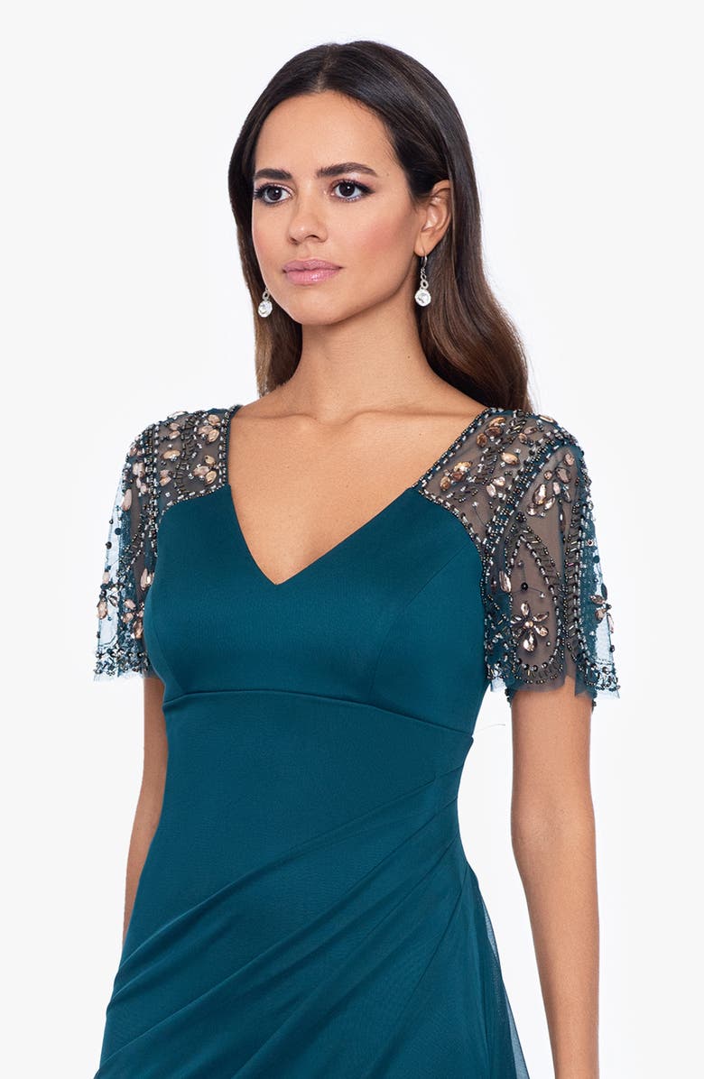 Xscape Evenings Xscape Embellished Chiffon Column Gown, Alternate, color, 