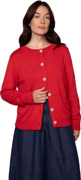 Celtic & Co. Long Sleeve Cotton Crew Neck Cardigan