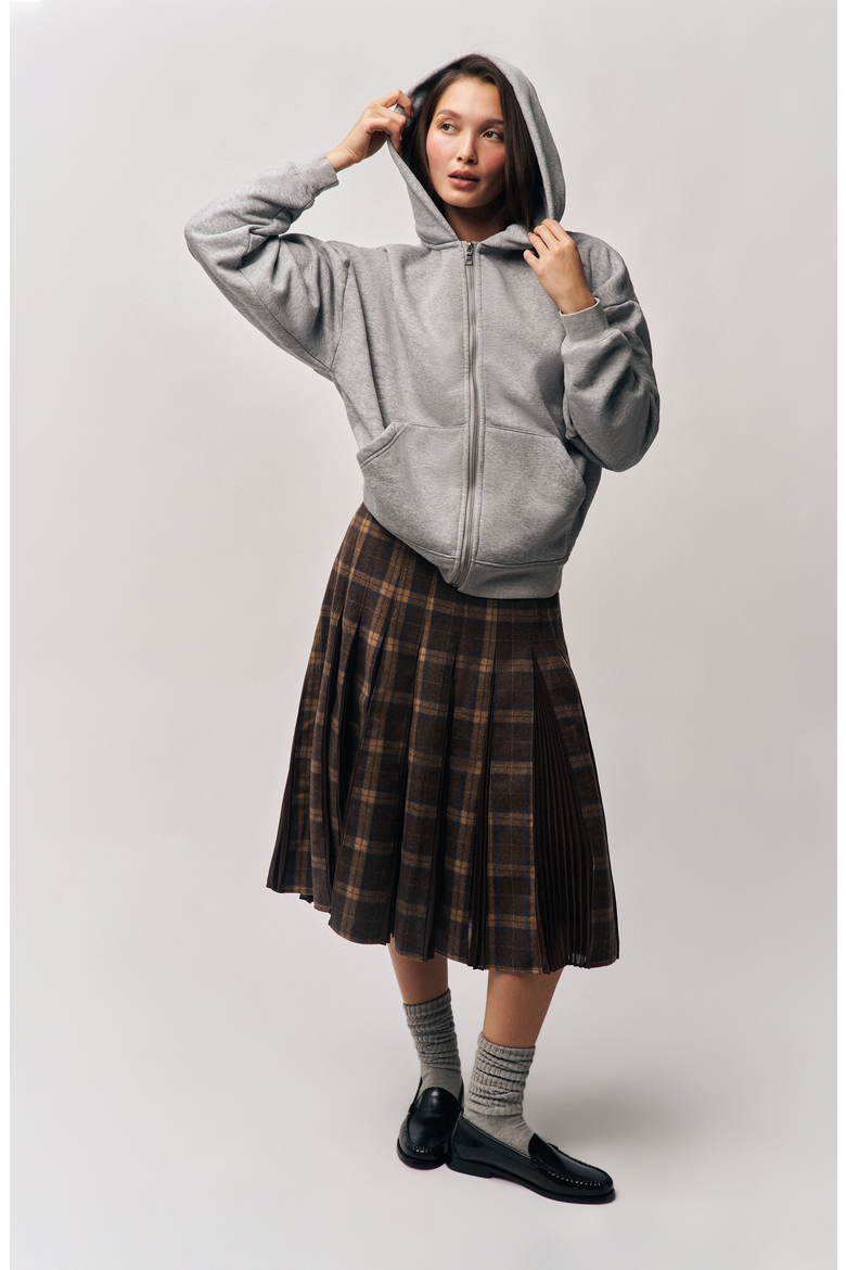 Gibson Chiffon Pleated Skirt, Alternate, color, Tartan Multi