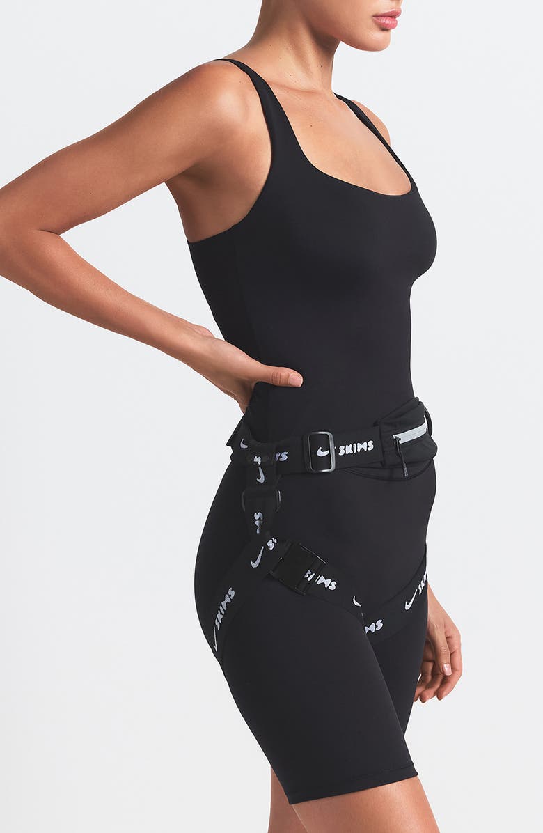 NikeSKIMS Matte Square Neck Tank, Alternate, color, Obsidian