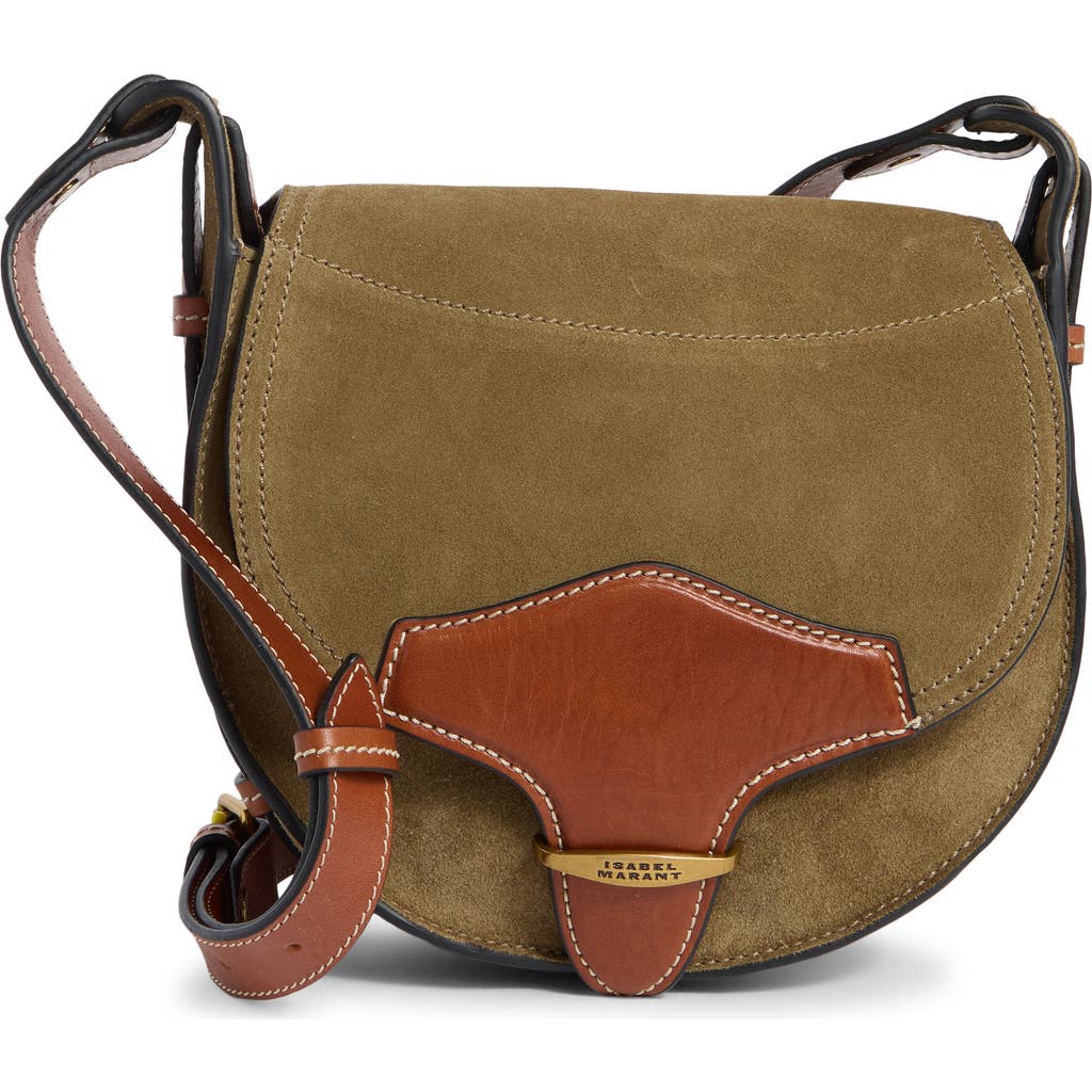 Isabel Marant Botsy Suede Crossbody Bag In Brown
