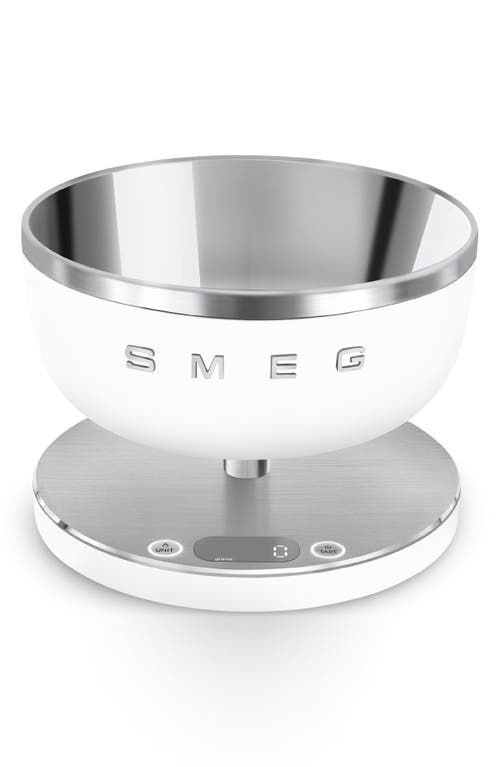 smeg Contemporary Digital Rechargeable KItchen Scale in Matte White 