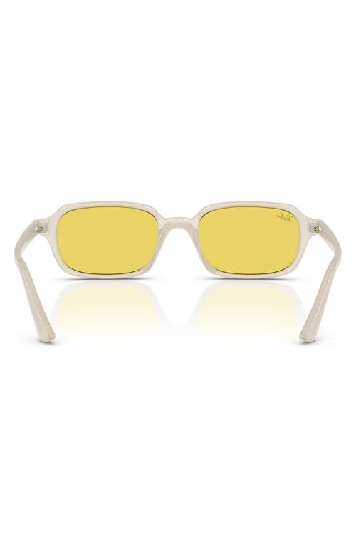 Ray Ban Ray-ban 52mm Mirrored Pillow Sunglasses In White